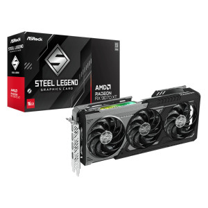 ASRock Radeon RX 9070 XT Steel Legend Dark 16GB 128-BIT Graphics Card